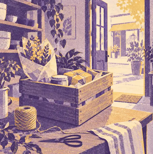 Illustration of local businesses equipment and workspace